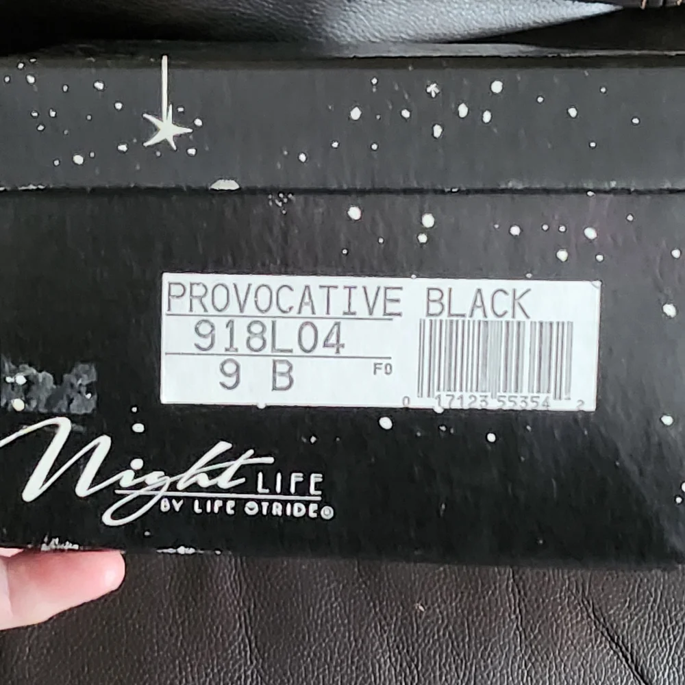 Vintage Life Stride Night Life Formal Provocative Black Fabric High Heels 9B